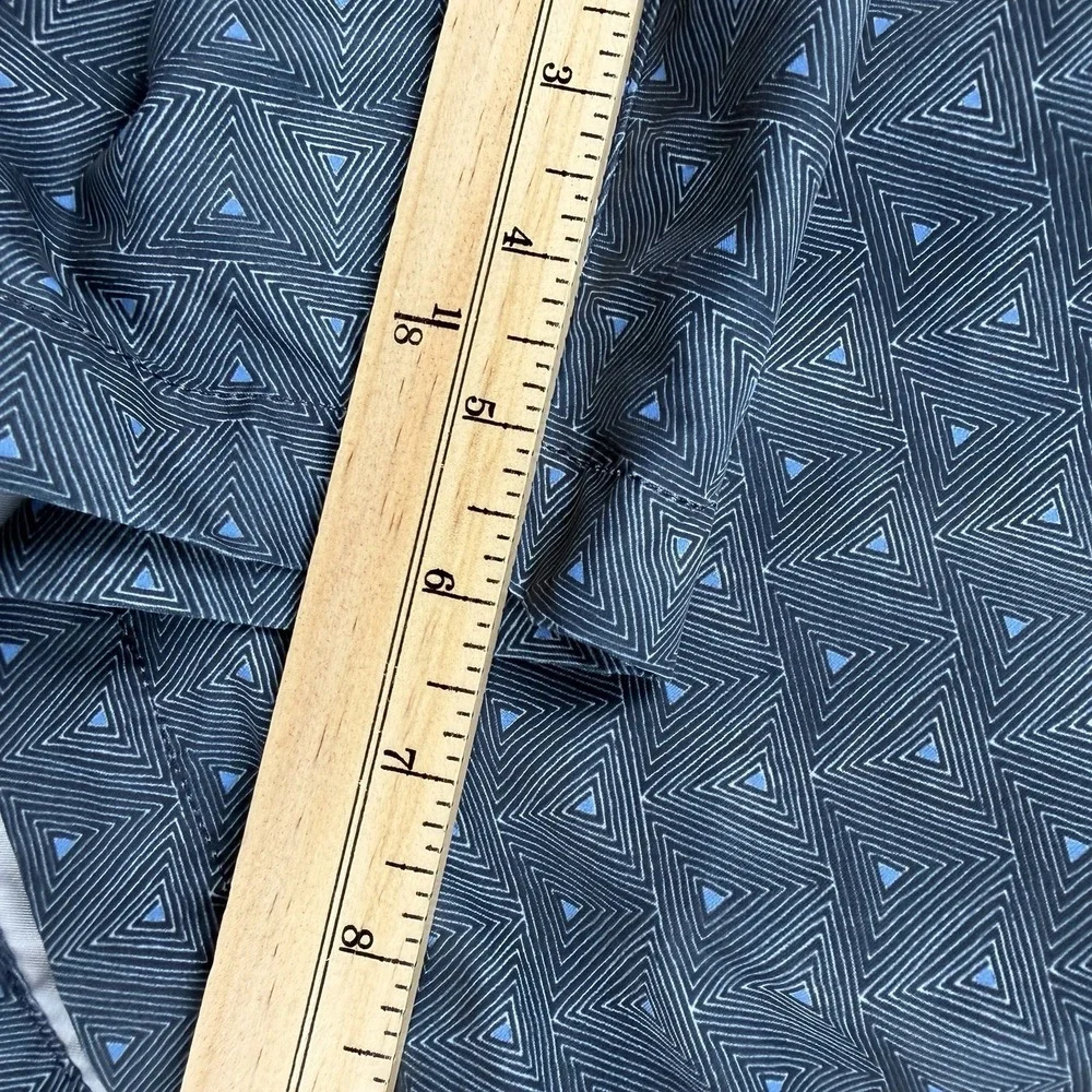 Thorsun Men's Geometric Pattern Lined Drawstring Swim Trunks Blue Size‎ 32